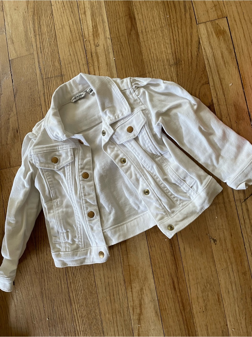 Janie and Jack White Denim Trucker Jacket for Kids